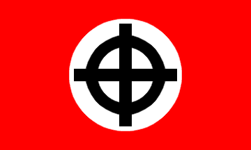 [Celtic Cross neo-nazi flag]